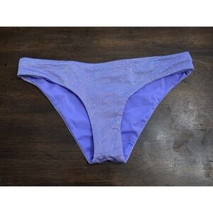NWOT L*Space XS Camacho Classic Bikini Swim Bottom Shimmer Purple 124945